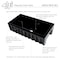Alfi Brand 36" Black Gloss Reversible Smooth / Fluted Sgl Bowl Fireclay Farm Sink AB3618HS-BG - alternate 14